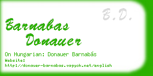barnabas donauer business card