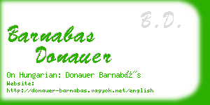 barnabas donauer business card